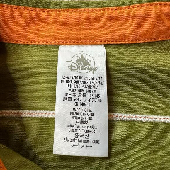 DISNEY CARS Lightning McQueen Dino Park Green Jumpsuit Size 9/10 Halloween - Picture 6 of 9